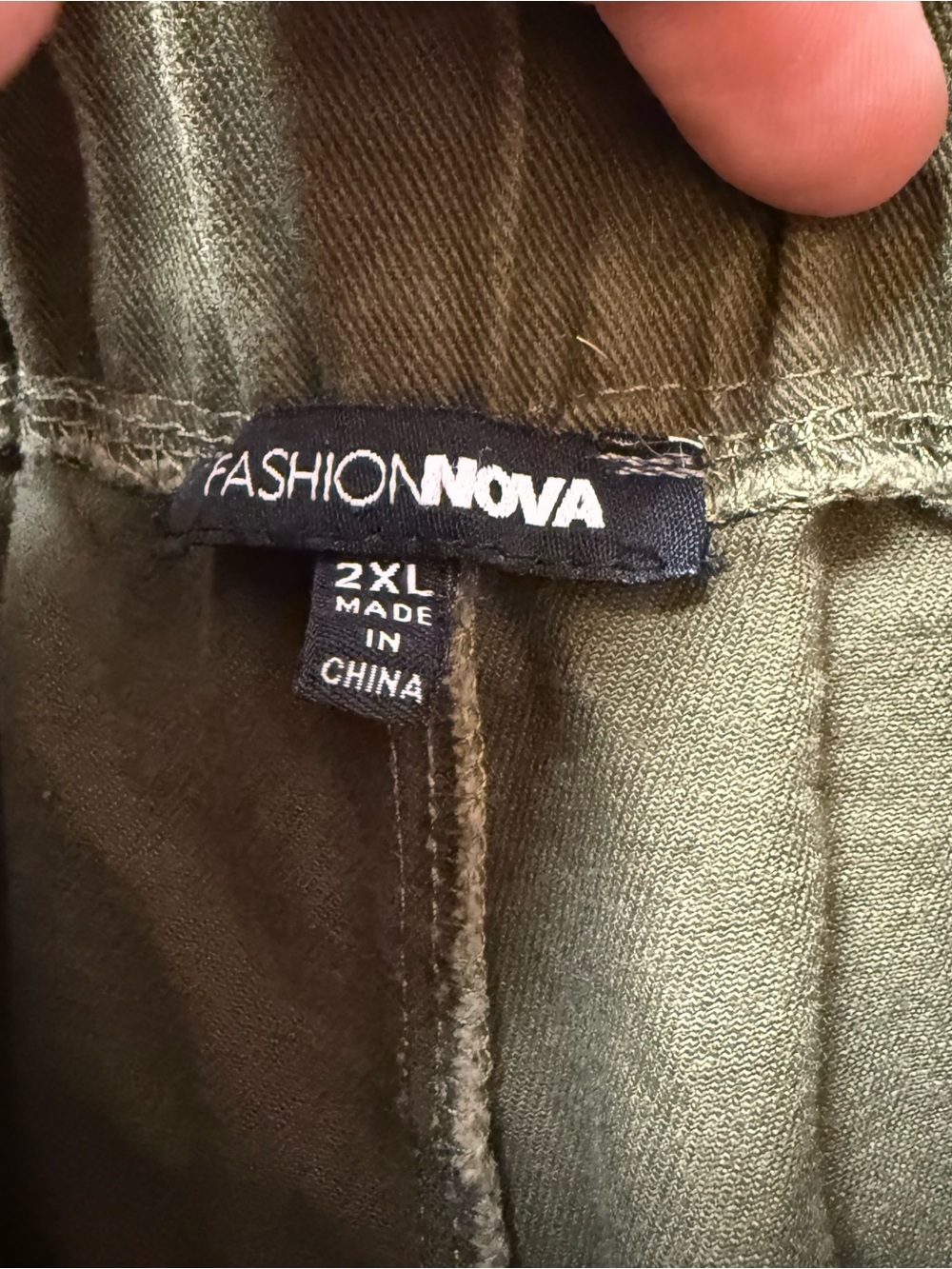Fashion Nova Olive Green Cargo Jogger Pants - Picture 3 of 6